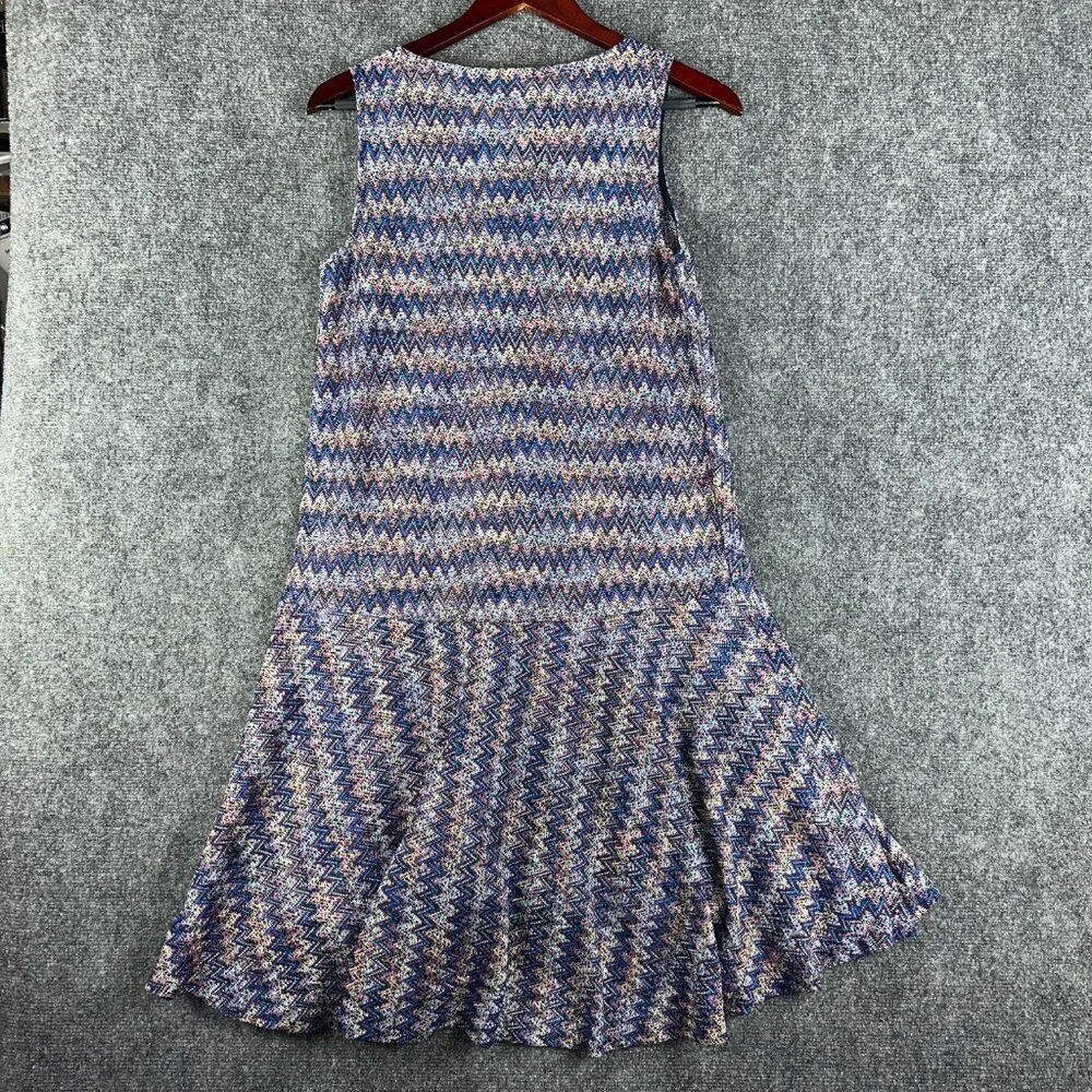 Anthropologie Maeve Womens XS Dress Sleeveless Knit A Line Swing Hem Blue Purple - Picture 6 of 7